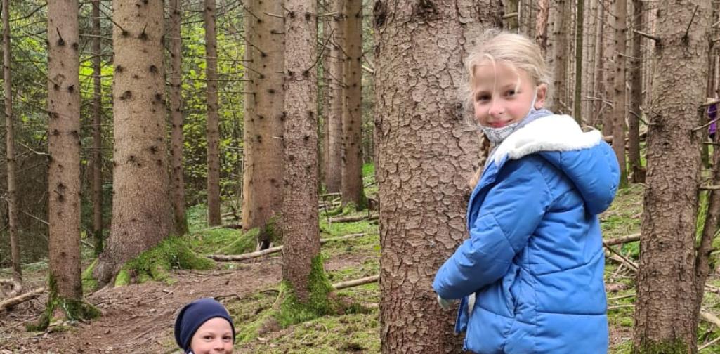 Kinder im Wald