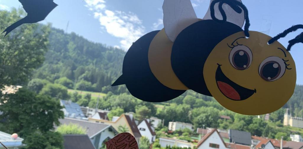 Biene5 Fensterbild Biene